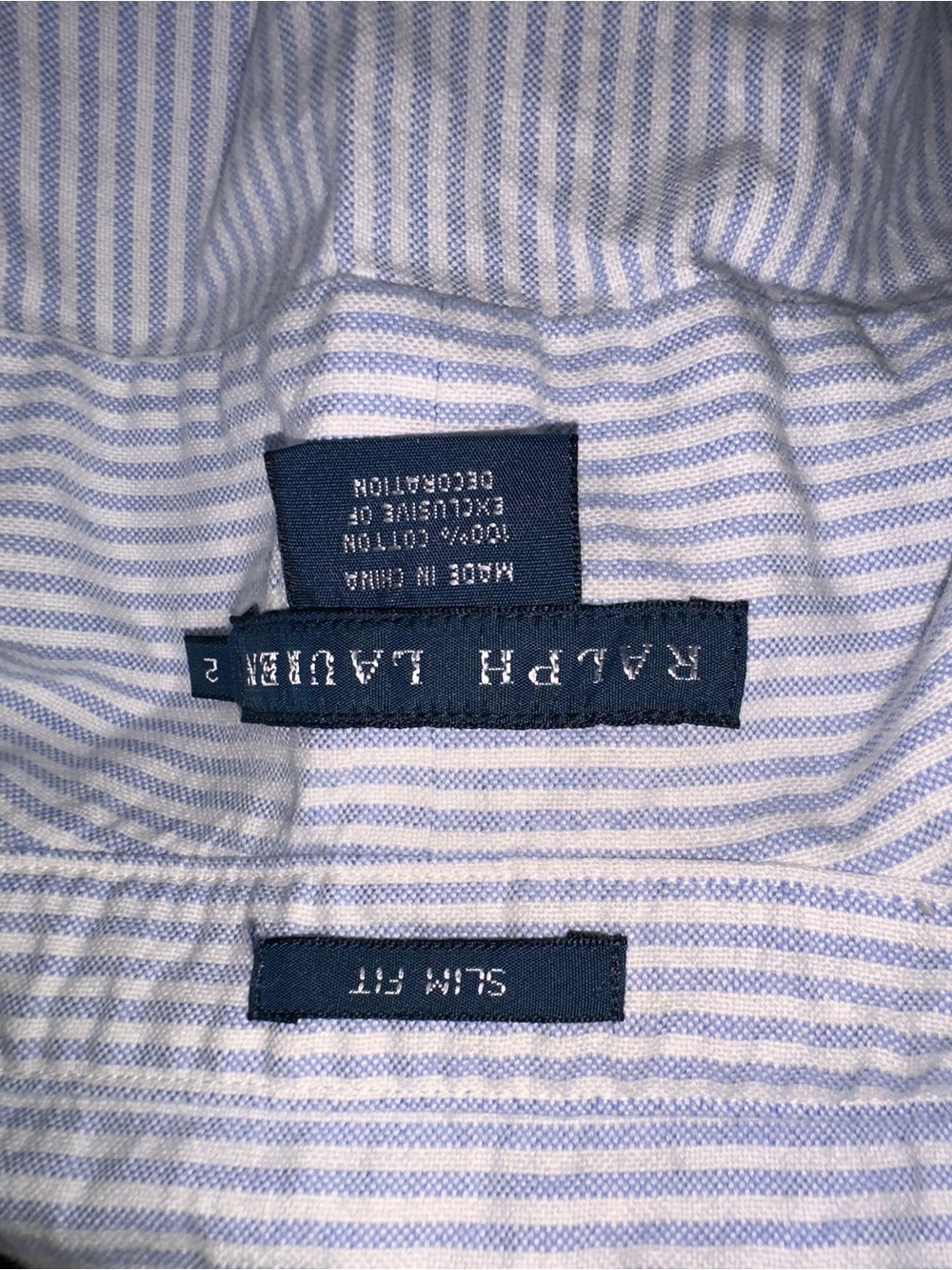 Ralph Lauren Womens Blue White Striped Button Down Shirt Size 2 - Picture 9 of 11